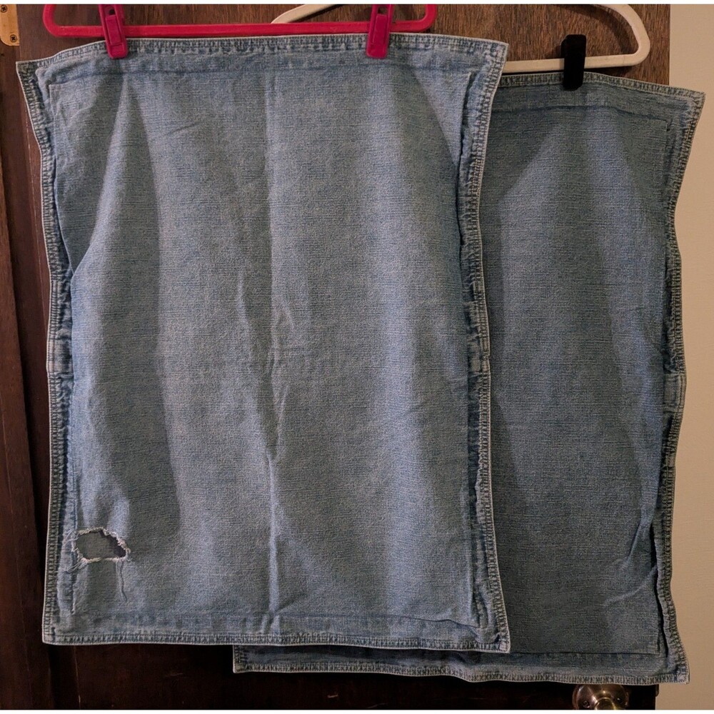 (2) Vintage Ralph Lauren Denim Pillow Shams